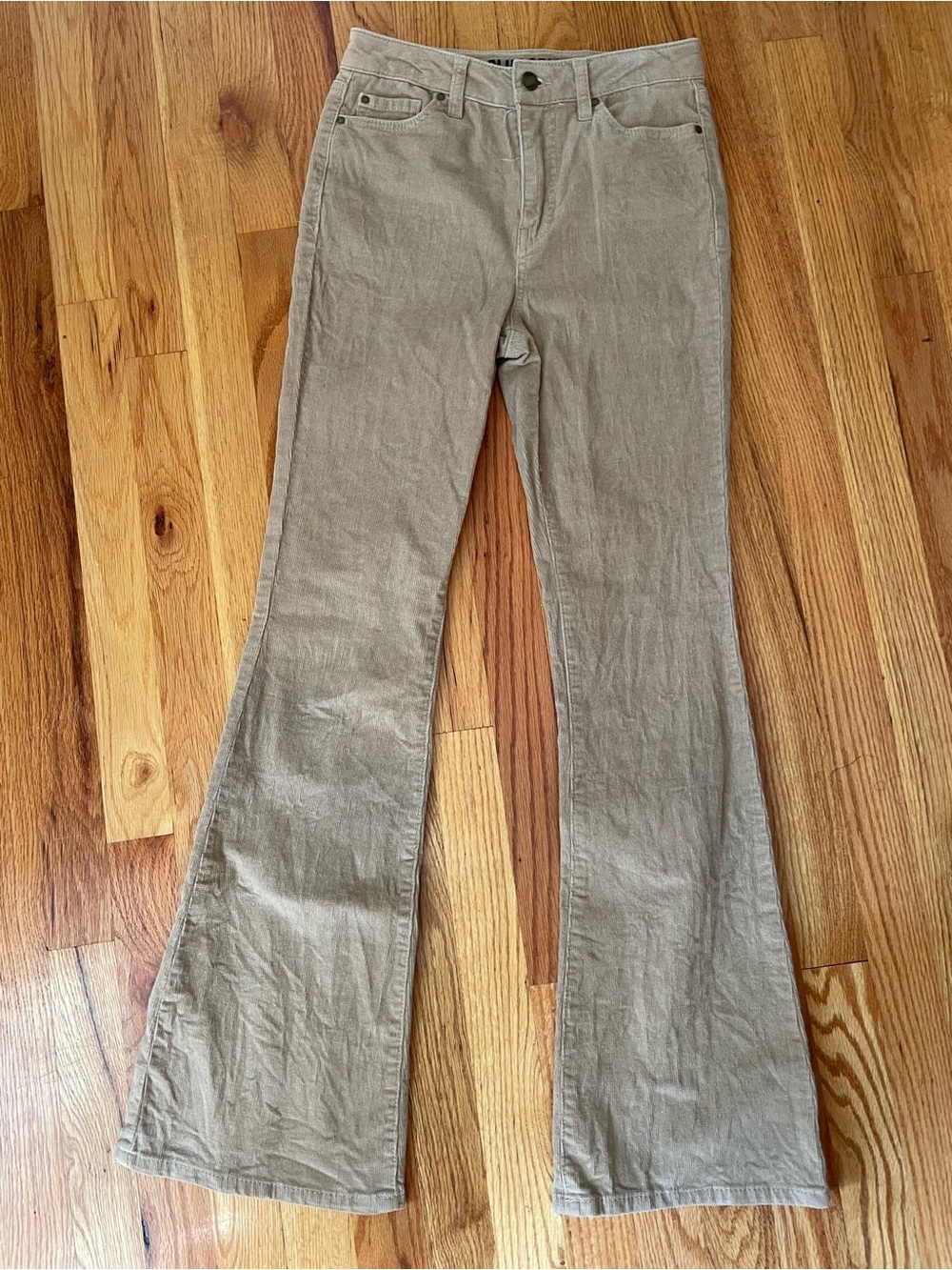 Blue Spice Women’s Flare Jeans in Light Taupe